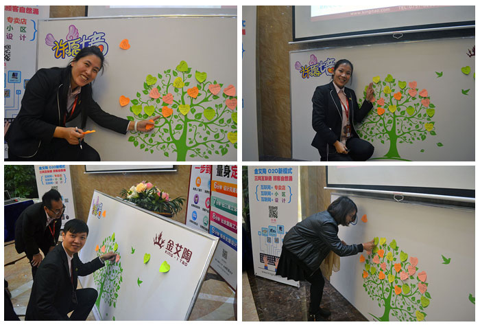 pg电子游戏瓷砖员工们在许愿墙贴上自己的新年愿望