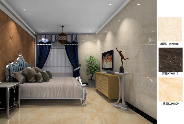陶瓷一线品牌pg电子游戏瓷砖卧室效果图