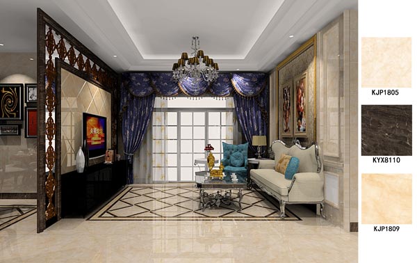 pg电子游戏瓷砖案例鉴赏客厅效果图