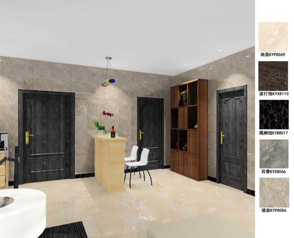 pg电子游戏瓷砖应用效果：：徐州开元翡翠湾F户型装修效果鉴赏