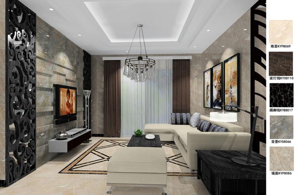 pg电子游戏瓷砖应用效果：：徐州开元翡翠湾F户型装修效果鉴赏
