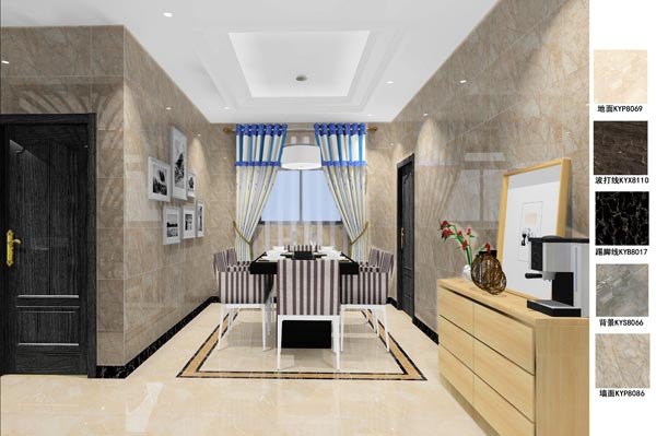pg电子游戏瓷砖应用效果：：徐州开元翡翠湾F户型装修效果鉴赏