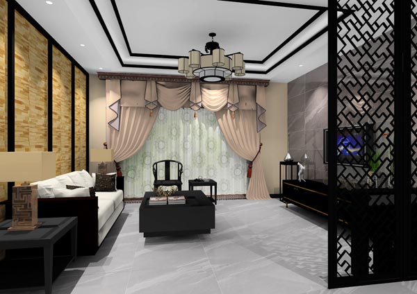 pg电子游戏家装：：佛山灯湖华府173㎡新中式装修效果鉴赏