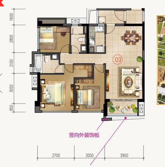 pg电子游戏家装：：：佛山合景新鸿基·泷景110㎡简约现代装修效果鉴赏