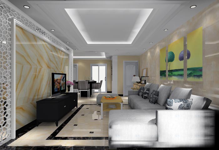 pg电子游戏家装：：：井冈山协调家园安顿小区130㎡现代气概装修鉴赏