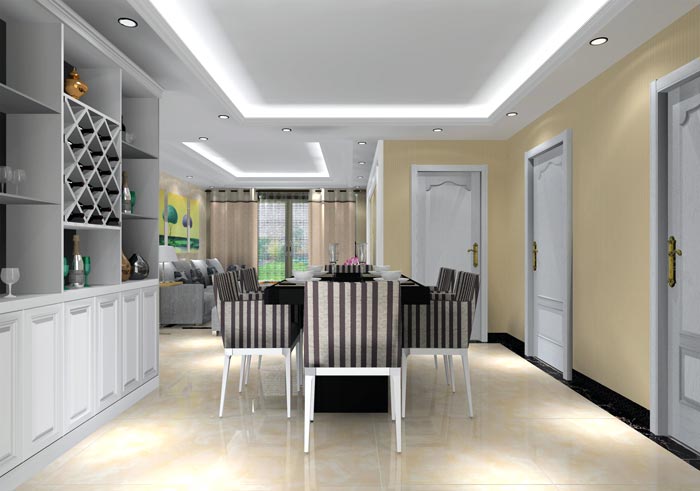 pg电子游戏家装：：：井冈山协调家园安顿小区130㎡现代气概装修鉴赏