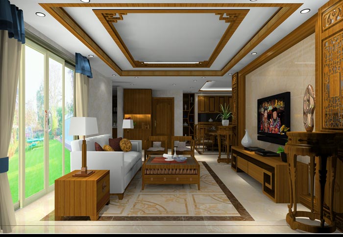 pg电子游戏家装：：井冈山协调家园安顿小区130㎡中式气概装修鉴赏