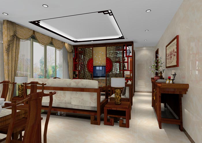 pg电子游戏家装：：佛山龙湖春江名城120㎡的中式气概装修鉴赏