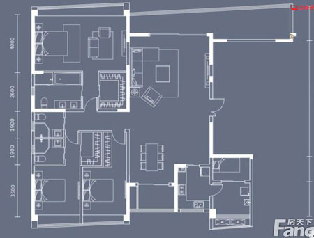 本单位的设计要害词：：净、、、雅、、、简、、、时尚？吞侵魅似肺坏南笳，，，本客厅的墙面没有过多的装饰，，，客餐厅的酒柜设计更是凸显了主人的品味格调，，，而本设计客厅没有主灯，，，让人感受视野较量坦荡。